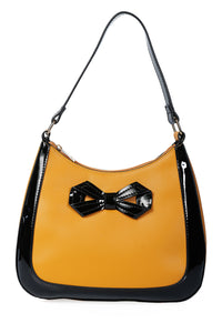 Banned Retro Schultertasche Marlene Bow Mustard
