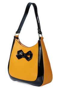 Banned Retro Schultertasche Marlene Bow Mustard