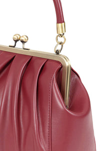 Banned Retro Handtasche Scarlett Frame Burgunder