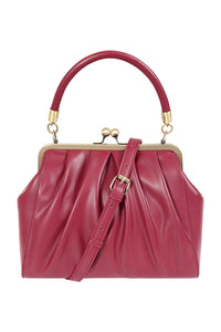 Banned Retro Handtasche Scarlett Frame Burgunder