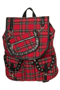 Banned Alternative Rucksack Yami Tartan Rot