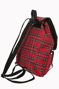 Banned Alternative Rucksack Yami Tartan Rot