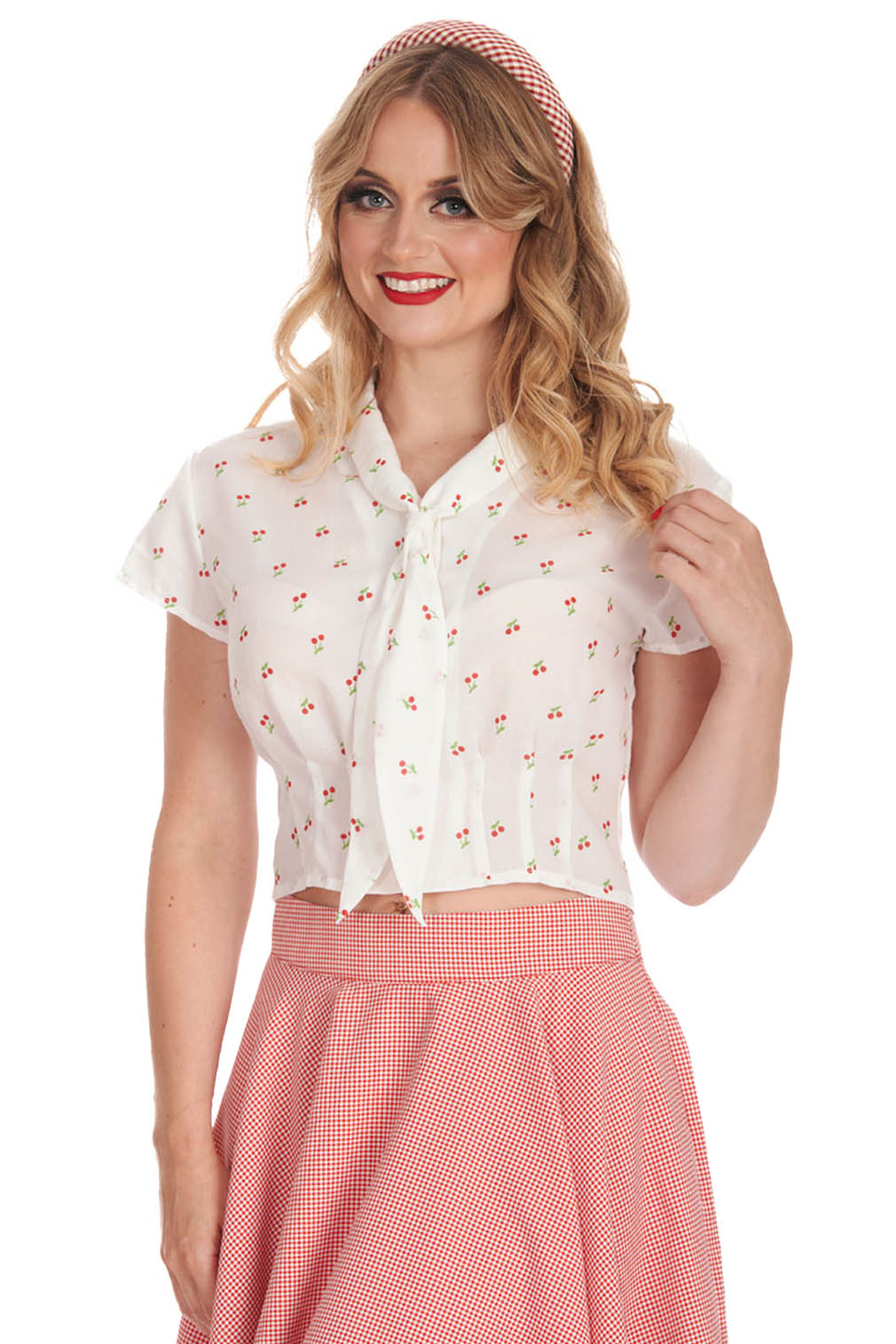 Banned Retro Bluse Cherry Amour