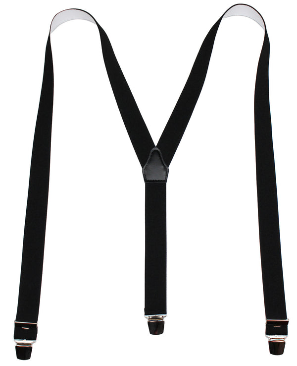 Schompi Herren Hosenträger Breit - Vintage Unifarben Rockabilly Y-Form Braces Extra Stark Farbauswahl