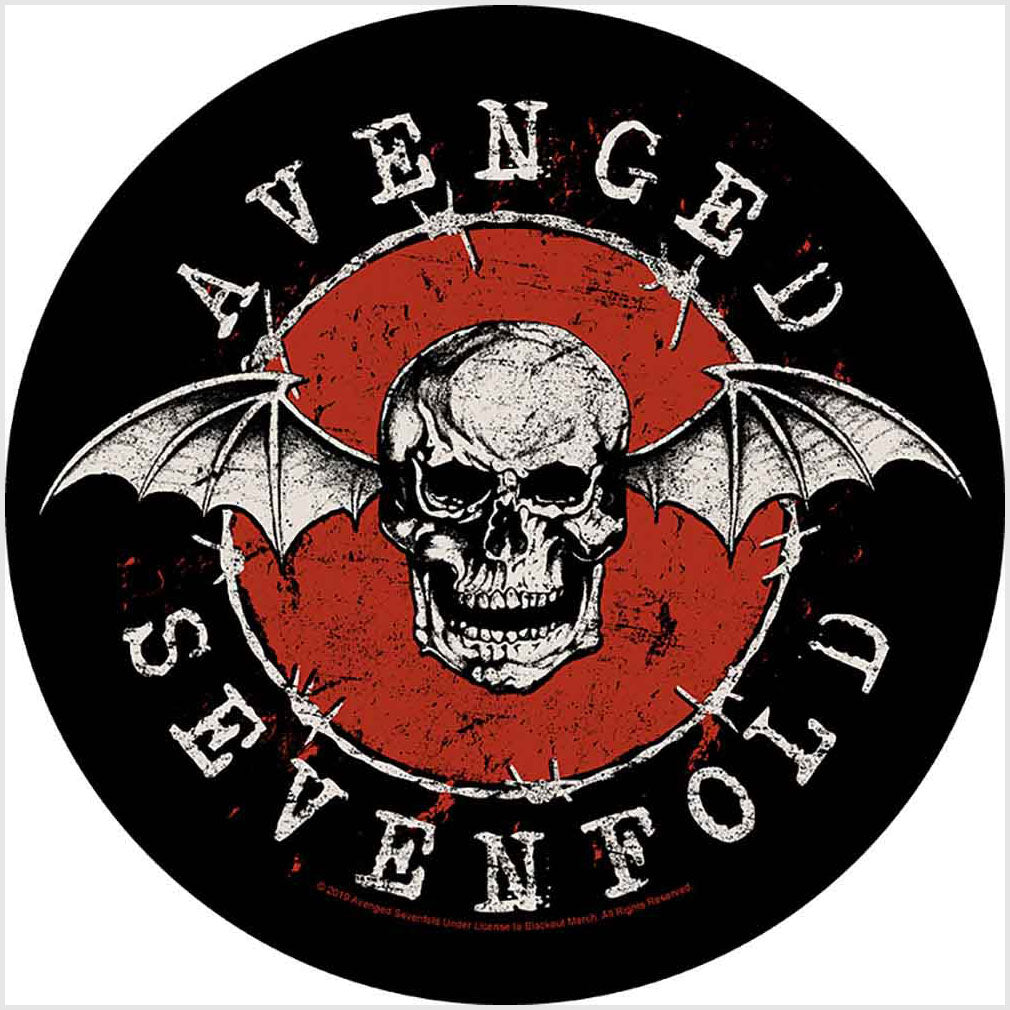 Avenged Sevenfold Rücken Aufnäher Distressed Skull Sew-On Back Patch