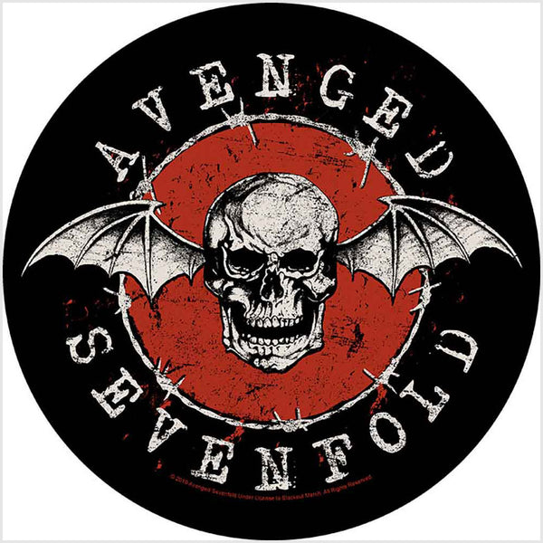 Avenged Sevenfold Rücken Aufnäher Distressed Skull Sew-On Back Patch