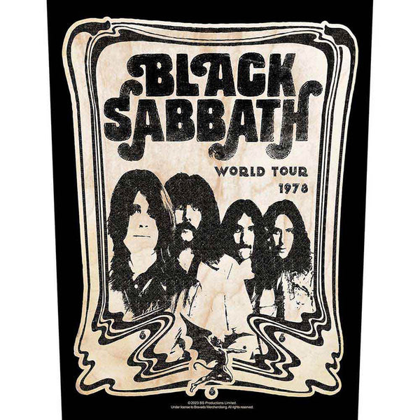 Black Sabbath Rücken Aufnäher World Tour 1978 Sew-On Back Patch