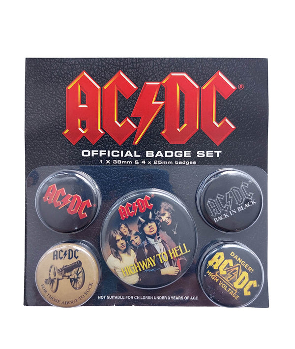 AC/DC Anstecker Logos Button Pack