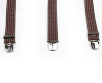Schompi Retro Hosenträger Breit - Vintage Nadelstreifen Rockabilly Y-Form Braces Extra Stark Farbauswahl