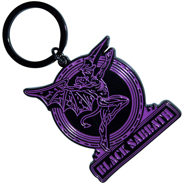Black Sabbath Schlüsselanhänger Purple Logo Daemon Keyring