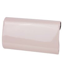 Schompi Vintage Damen Clutch Tasche Lack Abendtasche, abnehmbare Schulterkette Kettentasche, Glänzend, 50er Rockabilly Lederoptik