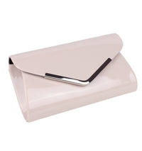 Schompi Vintage Damen Clutch Tasche Lack Abendtasche, abnehmbare Schulterkette Kettentasche, Glänzend, 50er Rockabilly Lederoptik