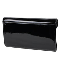 Schompi Vintage Damen Clutch Tasche Lack Abendtasche, abnehmbare Schulterkette Kettentasche, Glänzend, 50er Rockabilly Lederoptik