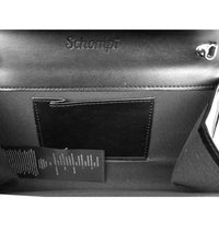 Schompi Vintage Damen Clutch Tasche Lack Abendtasche, abnehmbare Schulterkette Kettentasche, Glänzend, 50er Rockabilly Lederoptik