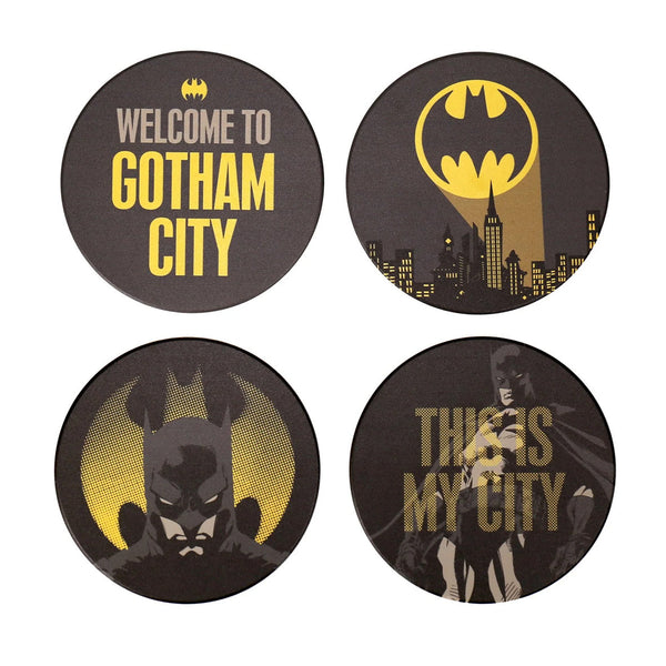 Batman Glasuntersetzer Gotham City (4 Stück)