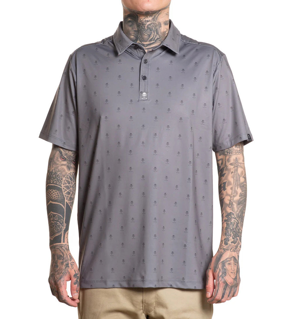 Sullen Clothing Polo Hemd Golf Badge Grau