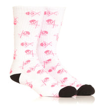 Sullen Clothing Socken Badged Weiß-Pink