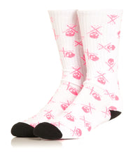 Sullen Clothing Socken Badged Weiß-Pink