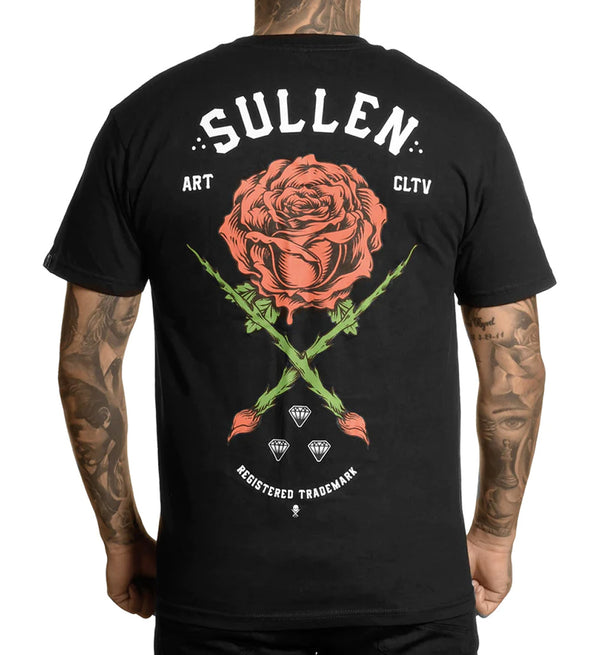 Sullen Clothing T-Shirt Rose Badge Schwarz