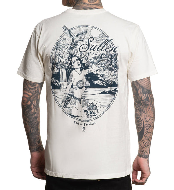 Sullen Clothing T-Shirt Secluded Beach Antique White