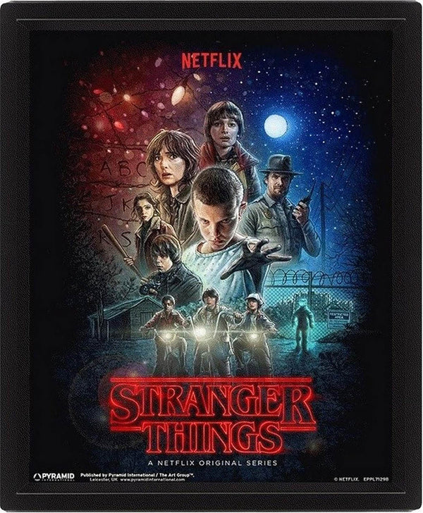 Stranger Things Gerahmtes 3D Lentikulardruck Bild One Sheet