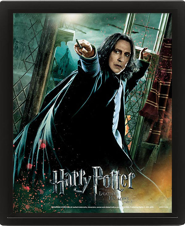 Harry Potter Gerahmtes 3D Lentikulardruck Bild Deathly Hallows Snape
