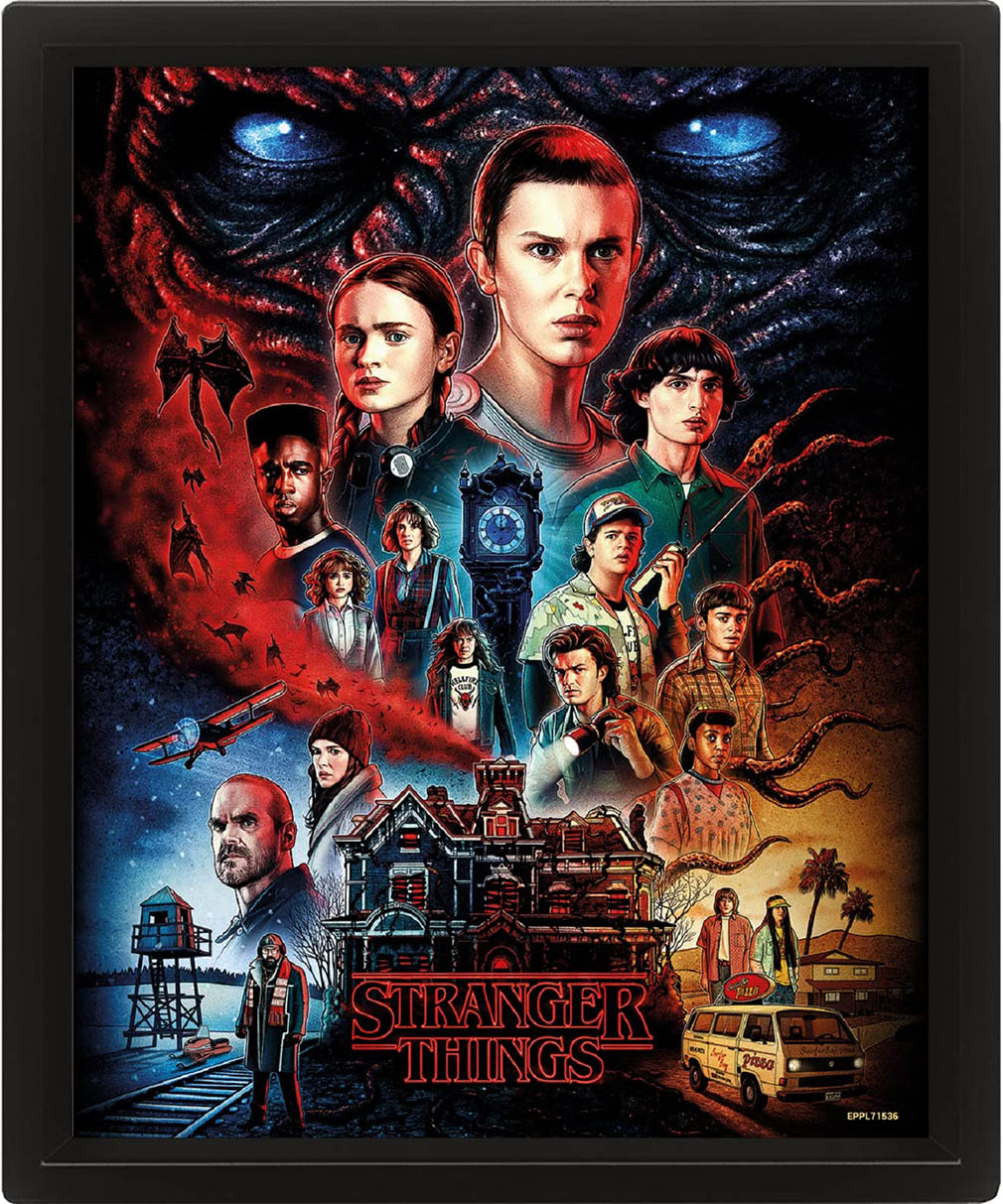 Stranger Things Gerahmtes 3D Lentikulardruck Bild Vecna