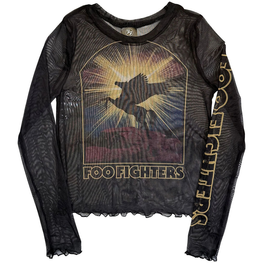 Foo Fighters Crop Top Pegasus Mesh