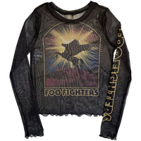 Foo Fighters Crop Top Pegasus Mesh
