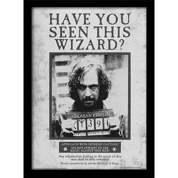 Harry Potter Gerahmtes Bild Sirius Black Wanted Poster