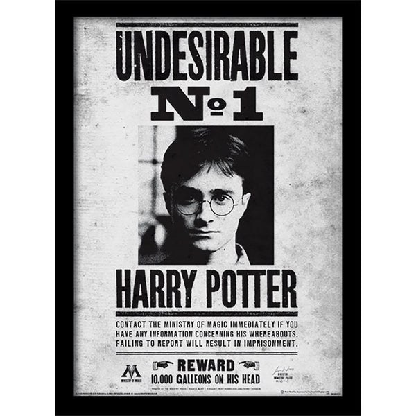 Harry Potter Gerahmtes Bild Undesirable No. 1 Wanted Poster