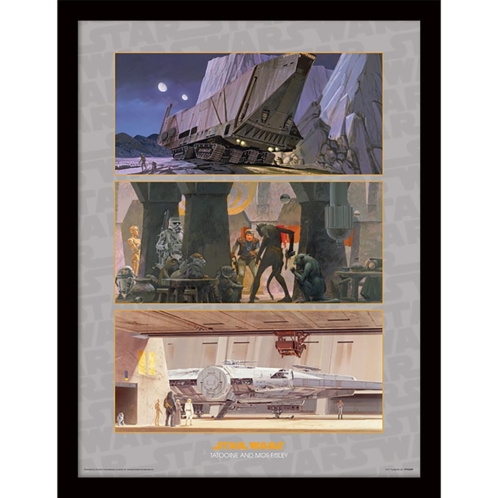 Star Wars Gerahmtes Bild Tatooine And Mos Eisley