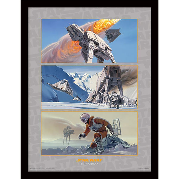 Star Wars Gerahmtes Bild Battle On Hoth