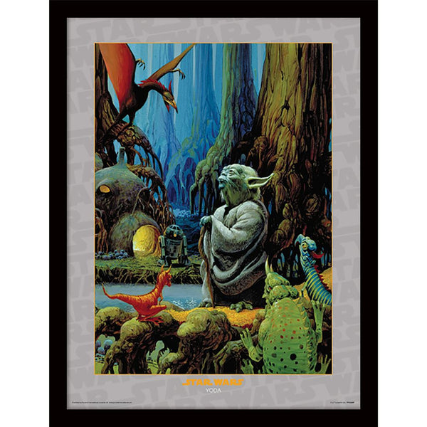Star Wars Gerahmtes Bild Yoda Forest