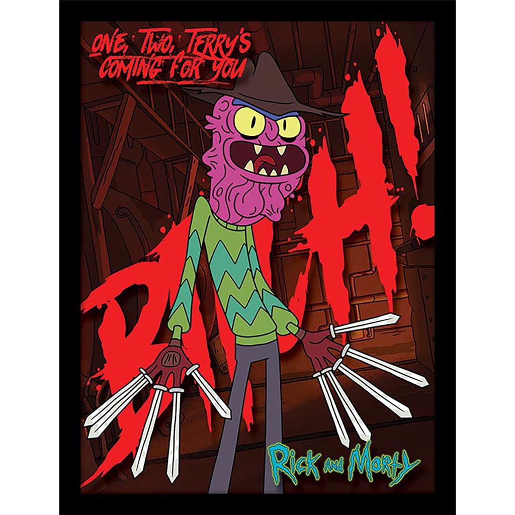 Rick And Morty Gerahmtes Bild Scary Terry