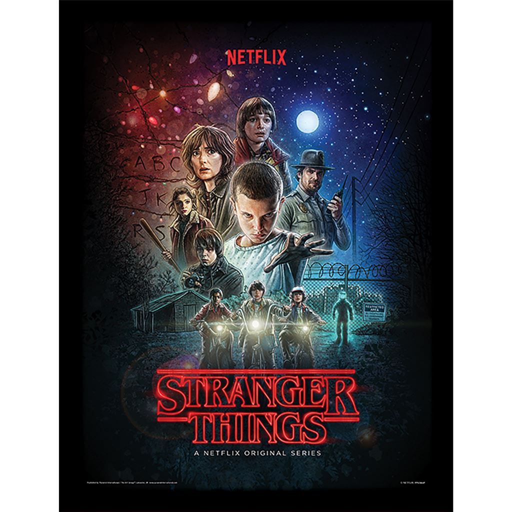 Stranger Things Gerahmtes Bild One Sheet Season 1