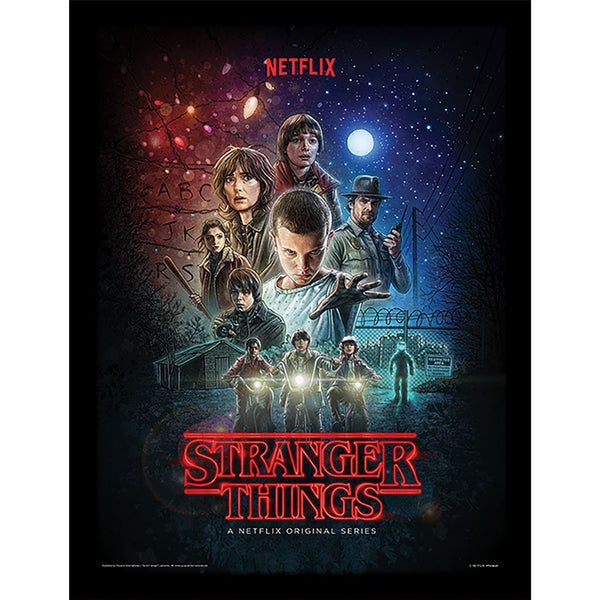 Stranger Things Gerahmtes Bild One Sheet Season 1