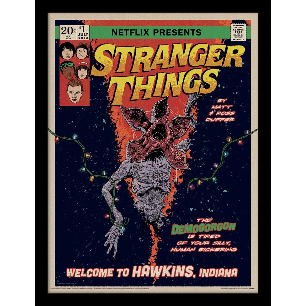 Stranger Things Gerahmtes Bild Demogorgon Comic
