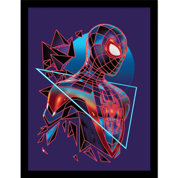 Spider-Man Gerahmtes Bild Geomteric