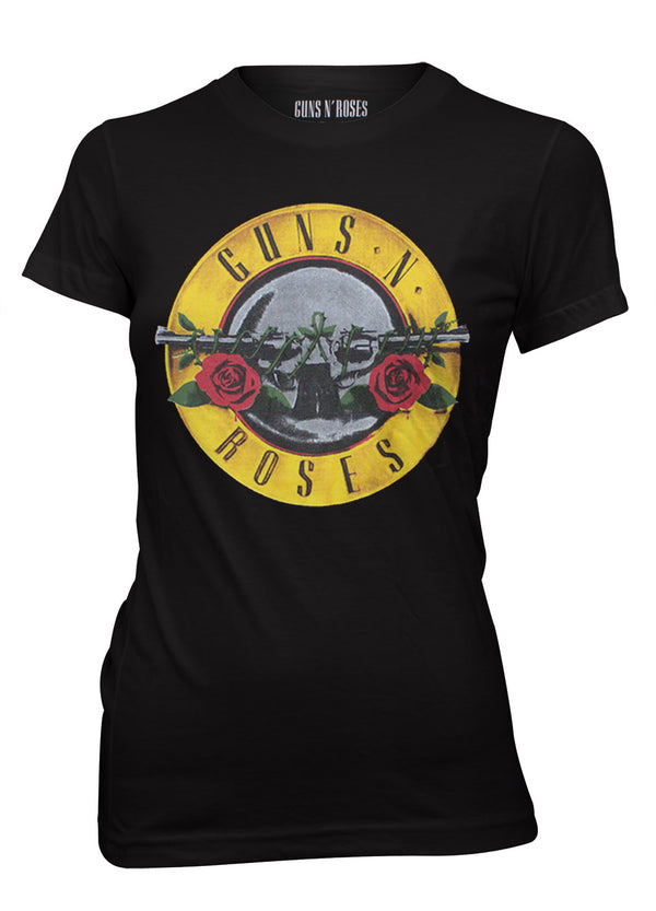 Guns N' Roses T-Shirt Classic Bullet Logo Skinny Fit