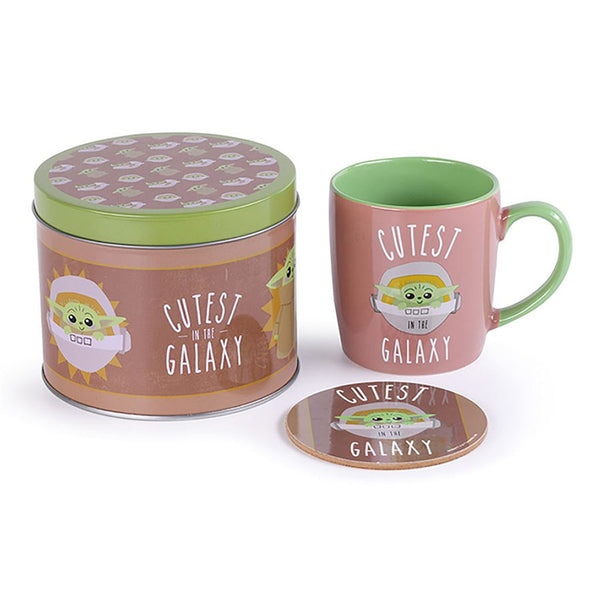 Star Wars Tasse Cutest in The Galaxy mit Untersetzer und Dose