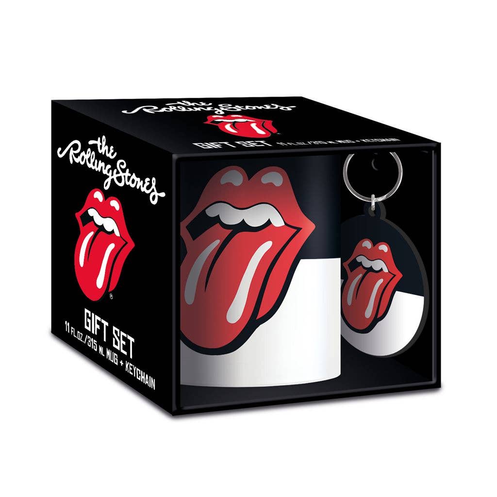 The Rolling Stones Tasse Tongue Logo mit Schlüsselanhänger