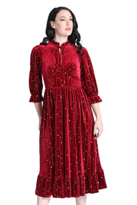 Hell Bunny Kleid Galactica Dress Rot