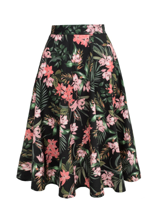 Hell Bunny Rock Calypso 50's Tropical Swing Skirt