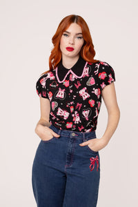 Hell Bunny Bluse Not Into You