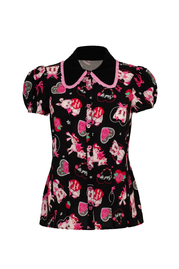 Hell Bunny Bluse Not Into You