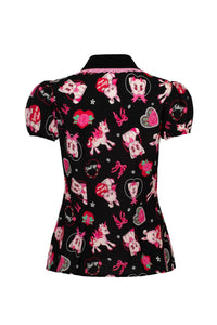 Hell Bunny Bluse Not Into You