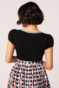 Hell Bunny Top Gracie Schwarz