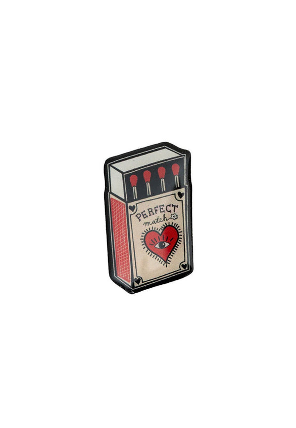 Hell Bunny Anstecknadel Perfect Match Box Pin Badge
