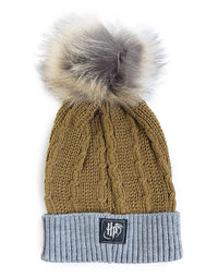 Harry Potter Mütze Hufflepuff House Fur Pom Beanie